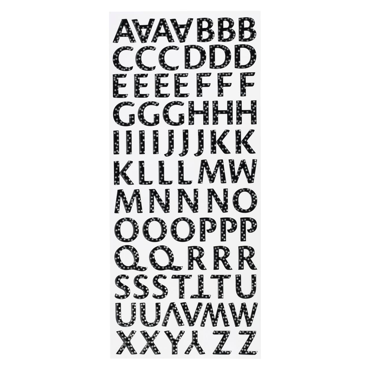 12 Packs: 76 ct. (912 total) Shaker Stars Alphabet Stickers by Recollections™